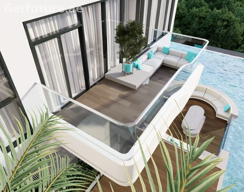 Reef 995 at DLRC: Modern Apartments & Patios by Reef Luxury Developments